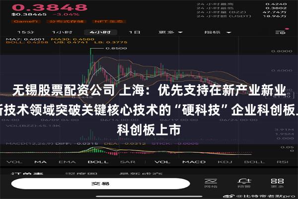 无锡股票配资公司 上海：优先支持在新产业新业态新技术领域突破关键核心技术的“硬科技”企业科创板上市