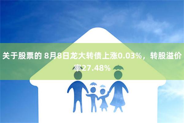 关于股票的 8月8日龙大转债上涨0.03%，转股溢价率27.48%