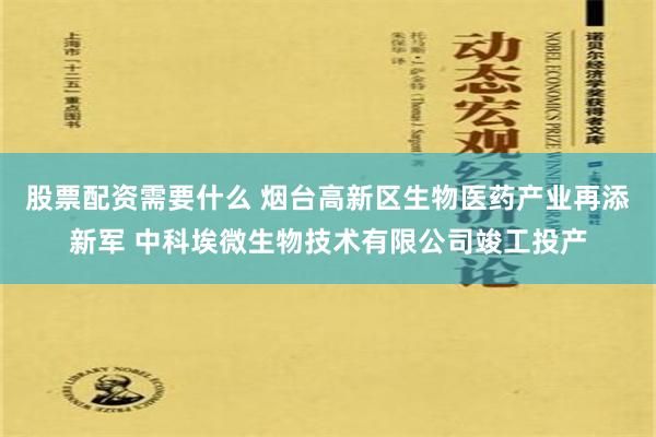 股票配资需要什么 烟台高新区生物医药产业再添新军 中科埃微生物技术有限公司竣工投产