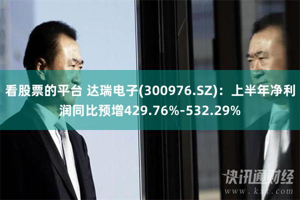 看股票的平台 达瑞电子(300976.SZ)：上半年净利润同比预增429.76%-532.29%