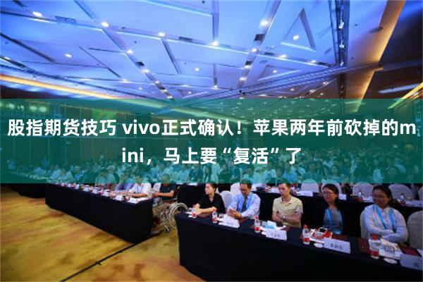 股指期货技巧 vivo正式确认！苹果两年前砍掉的mini，马上要“复活”了