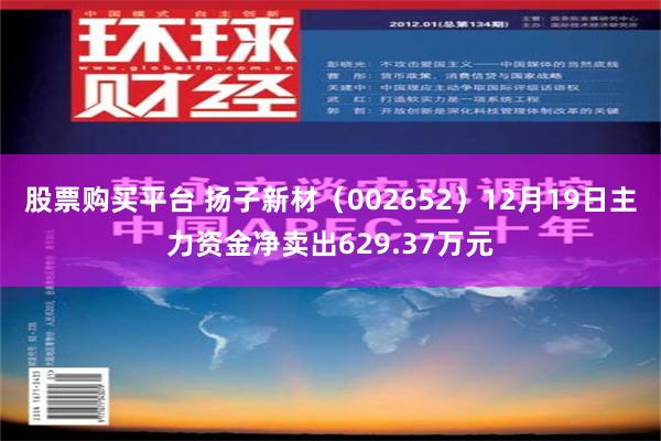 股票购买平台 扬子新材（002652）12月19日主力资金净卖出629.37万元